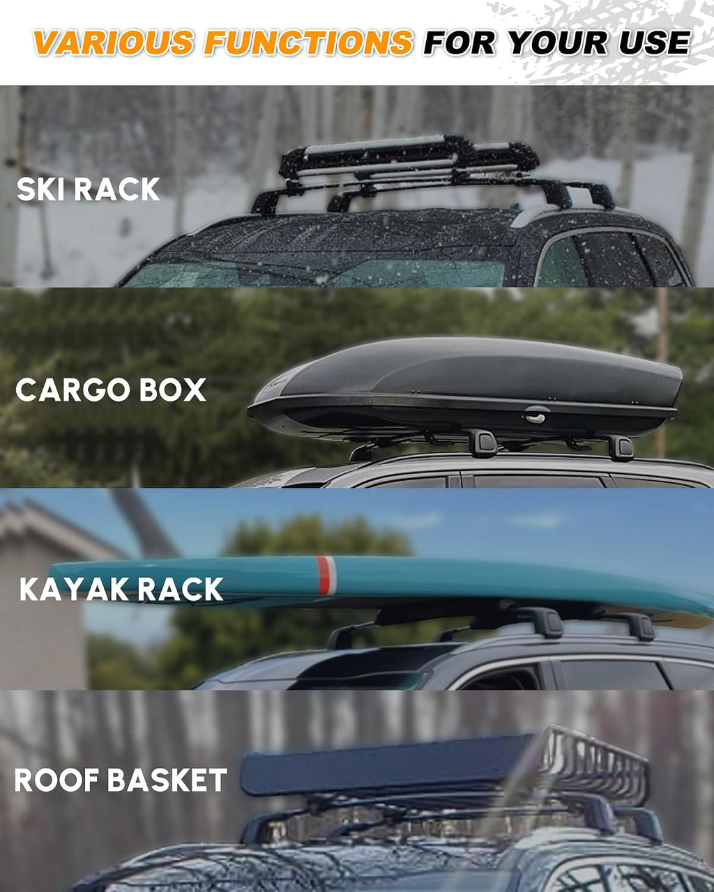 Aluminum Roof Rack Cross Bars Fit for 2021-2025 Hyundai Santa Cruz SE SEL Premium Night Limited with Flush Side Rails, Aerodynamic Rooftop Cargo Carrier Luggage with Anti-Theft Lock