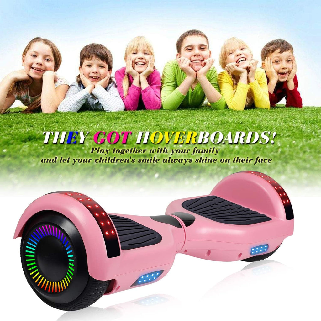LIEAGLE Hoverboard, 6.5' Self Balancing Scooter Hover Board with Bluetooth Wheels LED Lights for Kids Adults