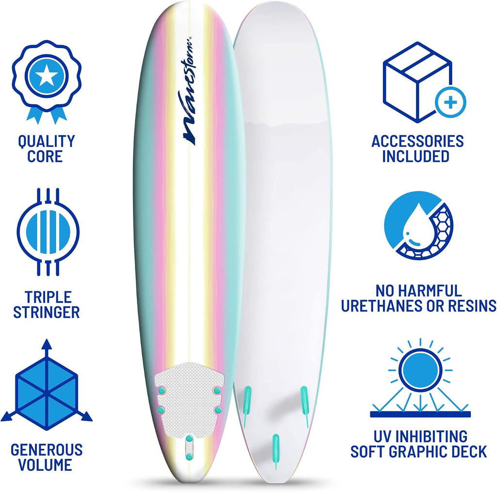 Wavestorm - Classic Soft Top Foam 8ft Surfboard