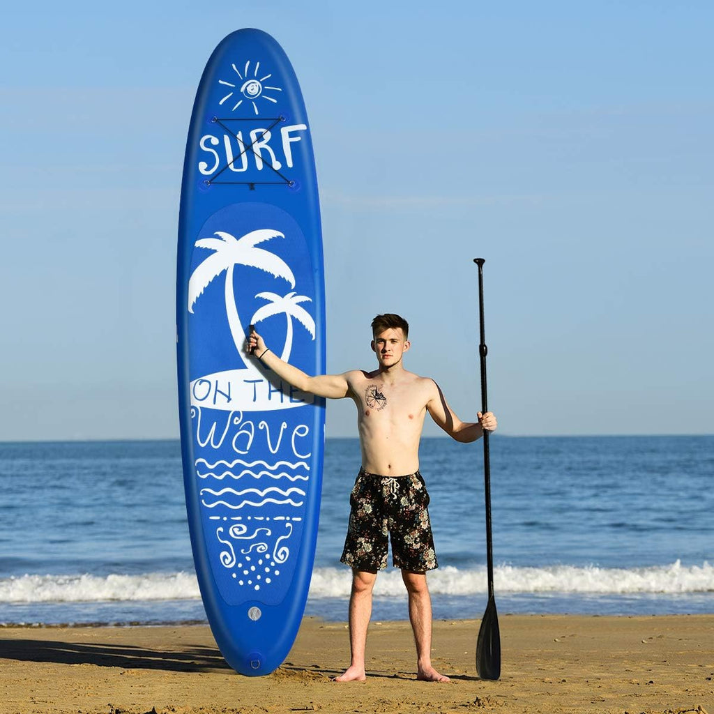 Goplus 9.8'/10'/11' Inflatable Stand Up Paddle Board, 6.5' Thick SUP with Premium Accessories and Carry Bag, Wide Stance, Bottom Fin for Paddling, Surf Control, Non-Slip Deck, for Youth and Adult