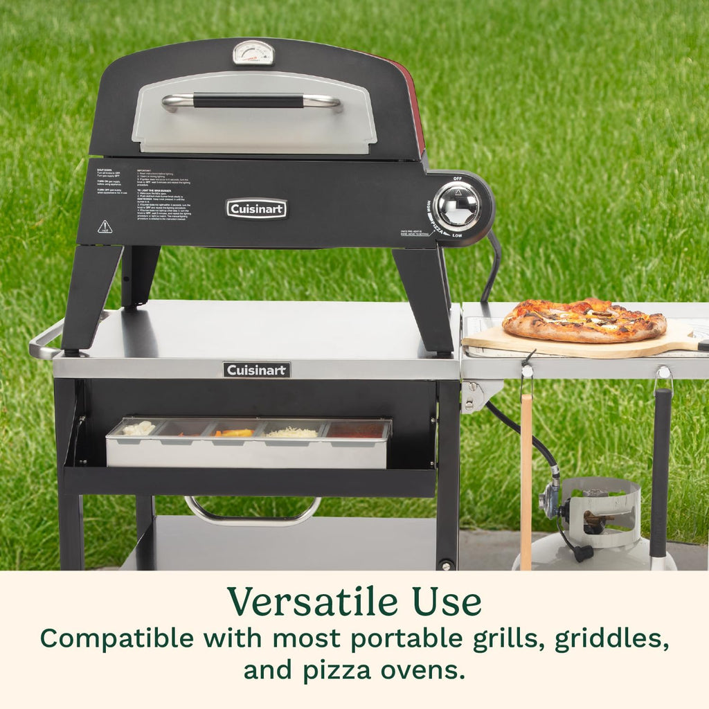 Cuisinart Prep 'n Cook Outdoor Table and Grill Stand, Stainless Steel Folding Table with Wheels, 48' x 24' Prep Station for Home BBQ, Tailgates, Cookouts