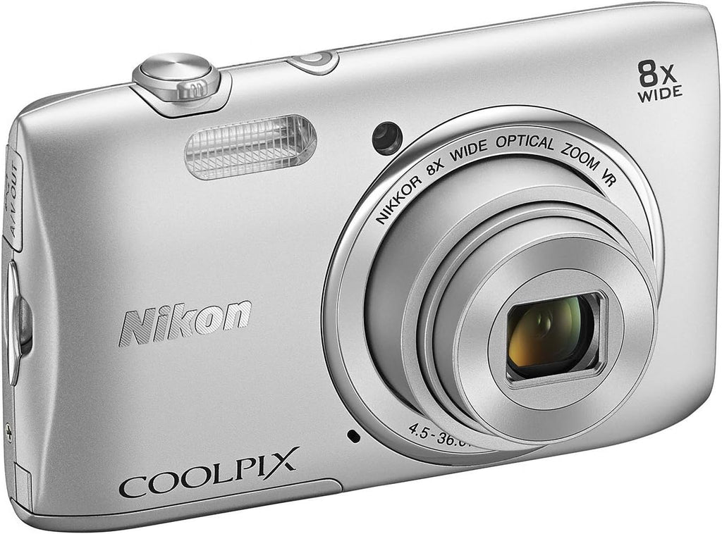Nikon COOLPIX S3600 20.1 MP Digital Camera with 8x Zoom NIKKOR Lens and 720p HD Video (Silver) (Renewed)