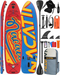 NACATIN 12'/366cm Extra Large Inflatable Stand Up Paddle Board with Seat, Wide 36'/91cm SUP Board for Adults & Family, with Single/Double Paddle, Kayak Seat, Pump, Stable Wide Deck for Beginners
