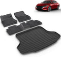 All Weather Car Floor Mats & Cargo Liner Set Fit for Nissan Sentra 2020 2021 2022 2023 2024 2025 2026 Floor Liners Trunk Liner Sentra Cargo Mat Accessories Black