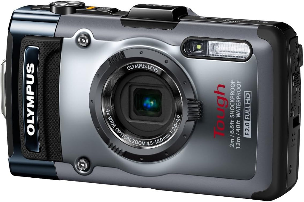 OM SYSTEM OLYMPUS TG-1iHS 12 MP Waterproof Digital Camera with 4x Optical Zoom,Silver