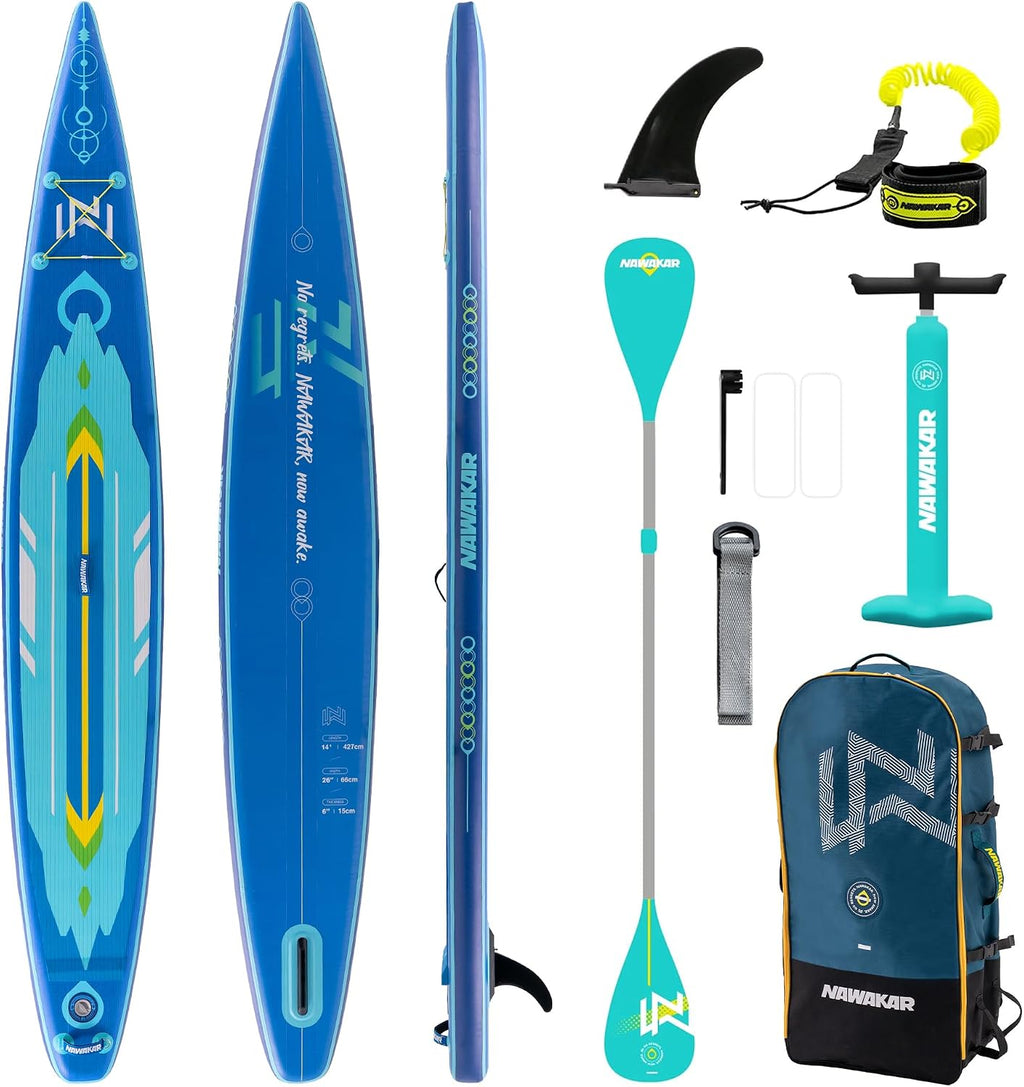 FunWater Inflatable Stand Up Paddle Board 10'6'/11'/11'6' Paddle Board for Adults & Youth, Paddleboards Inflatable with Premium SUP Accessories, Wide Stable, Non-Slip Comfort Deck