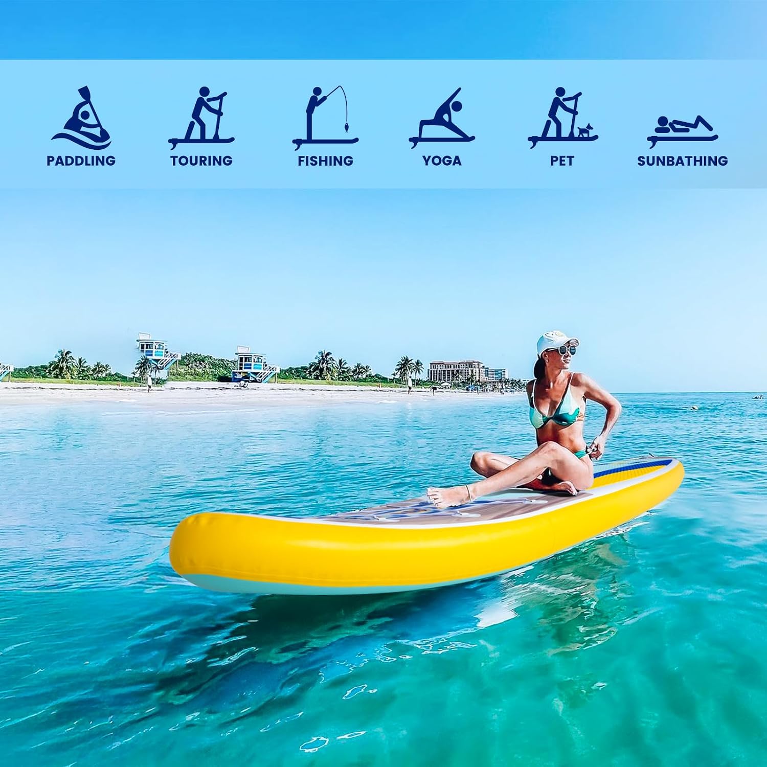 Inflatable Paddle Board 11'6/10'6 Paddle Board - All-Around SUP Board for Adults & Beginners, Stand Up Paddle Board with Complete Accessory Kit for Lake, River, Ocean