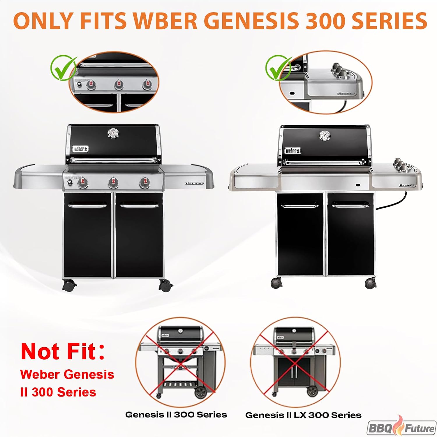 Full Size Griddle Insert for Weber Genesis 300 Series Gas Grills, 7524 Flat Top Grill Griddle Insert with Handles for Weber Genesis E310 E320 S330 EP310 EP320 EP330 CEP-310 Series, Carbon Steel