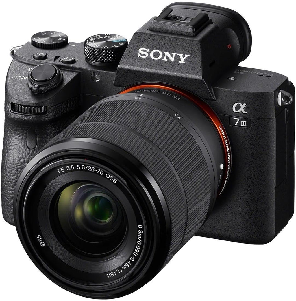 Sony Alpha a7 III Mirrorless Digital Camera with 28-70mm Lens Video Monitor Bundle with Lilliput 7-inch Monitor, Bag, 64GB SD Card, Extra Battery, Dual Charger and Accessories