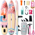 Niphean (Extra Large) Inflatable Paddle Board, SUP for 2+1 People/Family 500lbs Capacity Stand Up Paddle Board with SUP Accessories, StabilTrac Fin Non-Slip Paddleboard for Adults