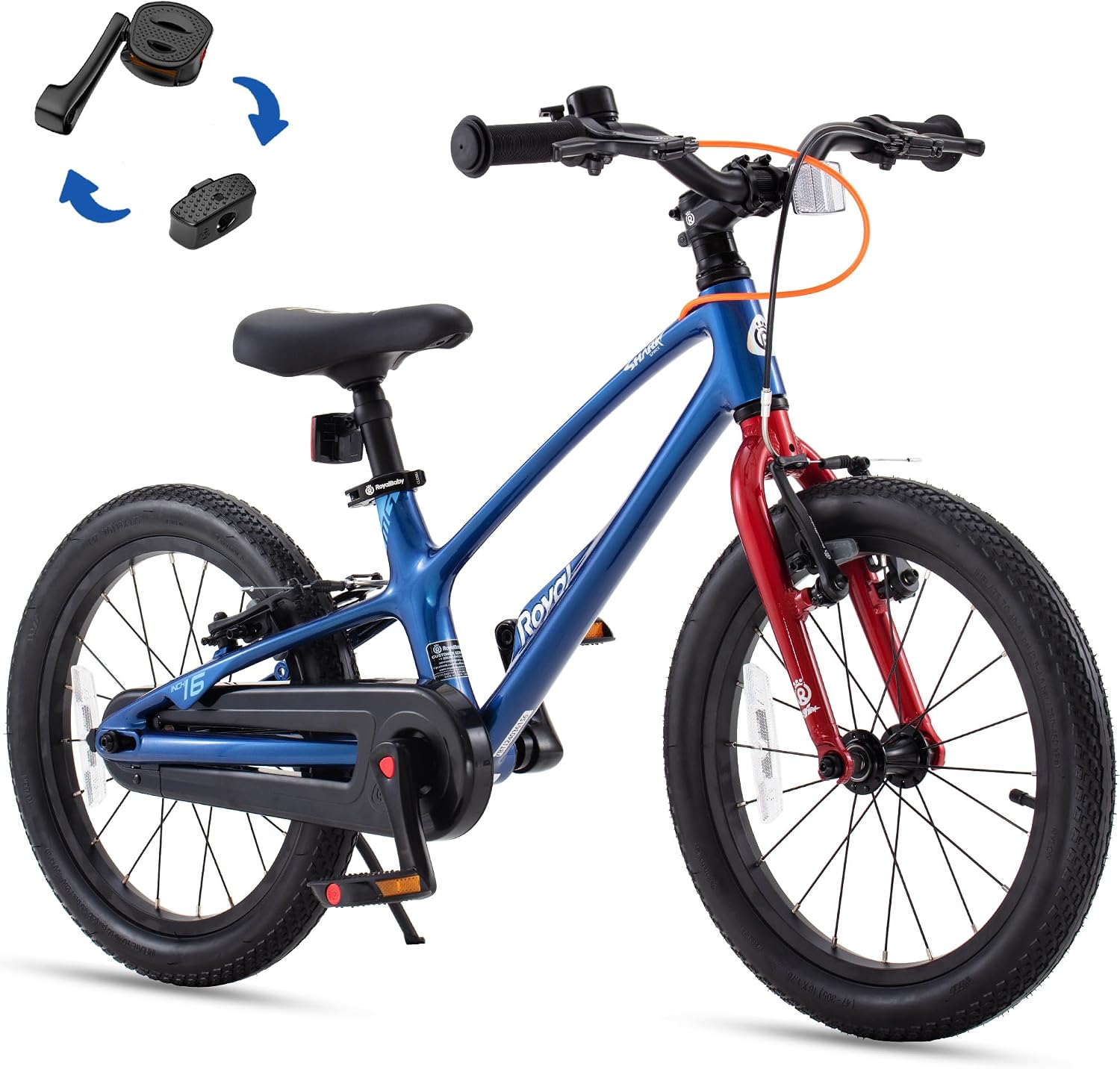 RoyalBaby EZ Kids Bike 12 14 16 18 20 Inch Balance Pedal 2-in-1 Training Bicycle Boys Girls Ages 3 to 12 Years Easy Learn for Beginners