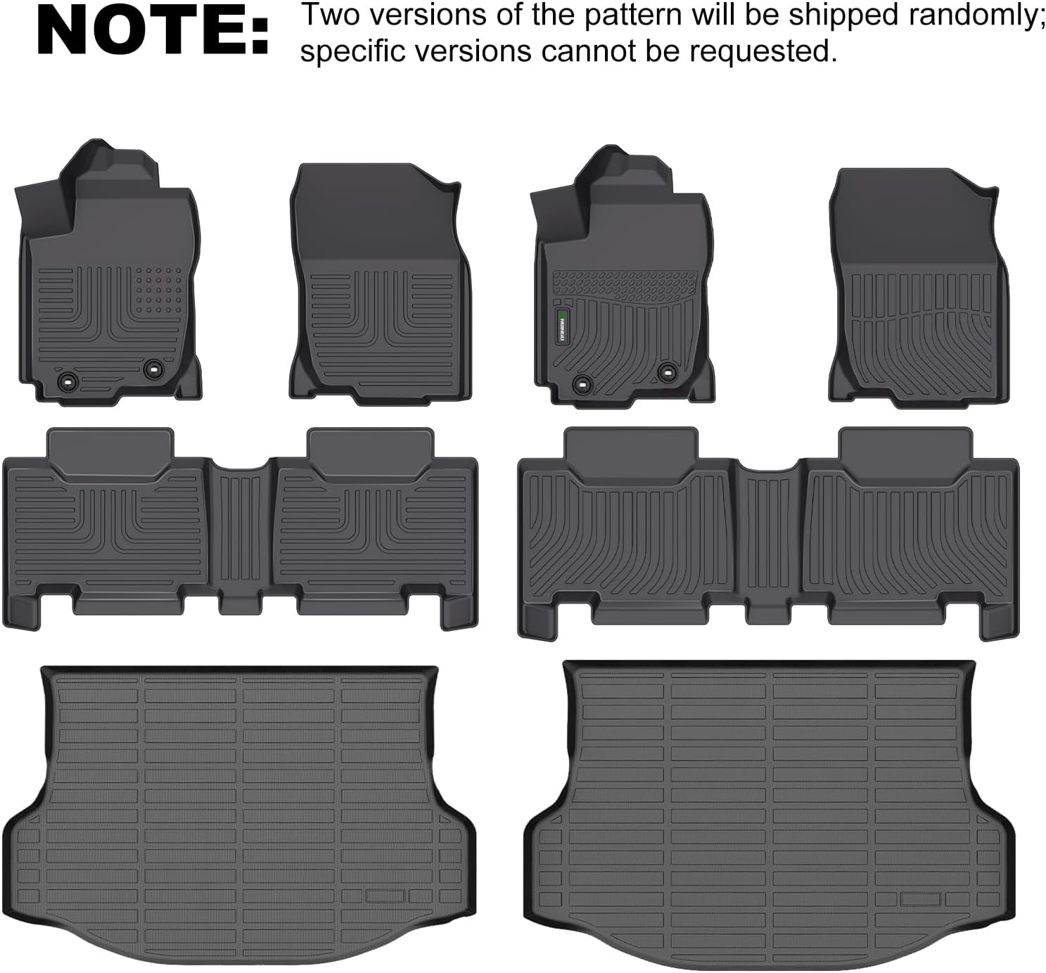 ANBINGO® Floor Mats & Backseat Cargo Liner for Mitsubishi Outlander 2022-2024 2025 (Not PHEV/Not Sport) Custom Fit Full Set, All Weather Car Accessories (Velcro Tape Fixed Backseat)