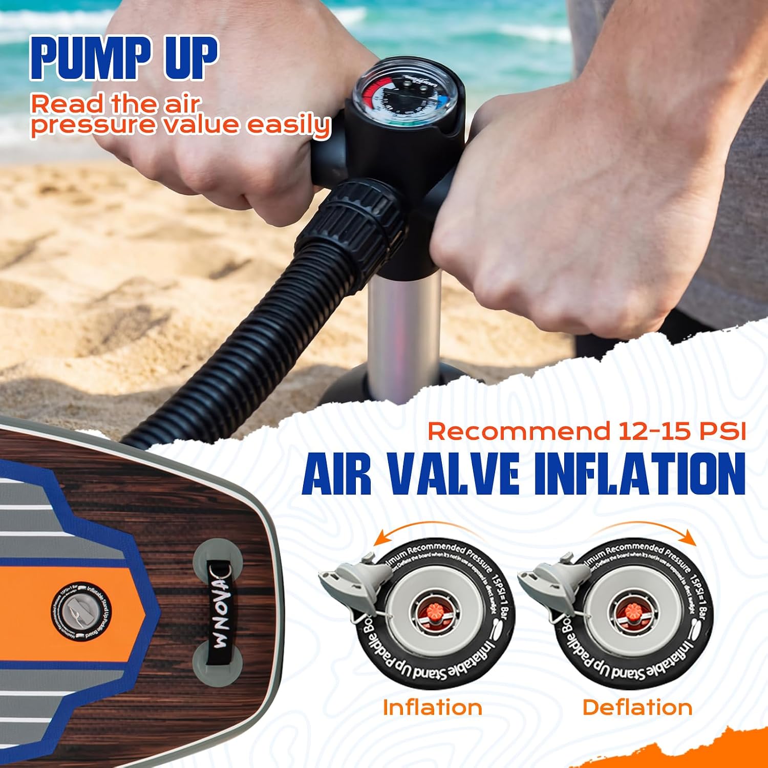 11' Inflatable Stand Up Paddle Board, 34' Extra Wide Stable iSUP for Adults & Youth, with Camera Mount & Premium Accessories, Non-Slip Deck for All Skill Levels