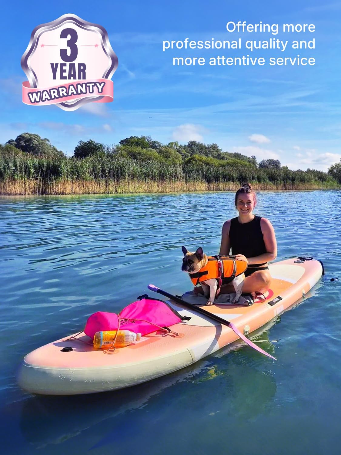 Niphean（Ultra-Light） Inflatable Paddle Board with StabilTrac Fin and Durable SUP Accessories, 10' Stand Up Paddle Boards for Adults & Youth, Versatile Yoga Paddle Board, Gift Ideas