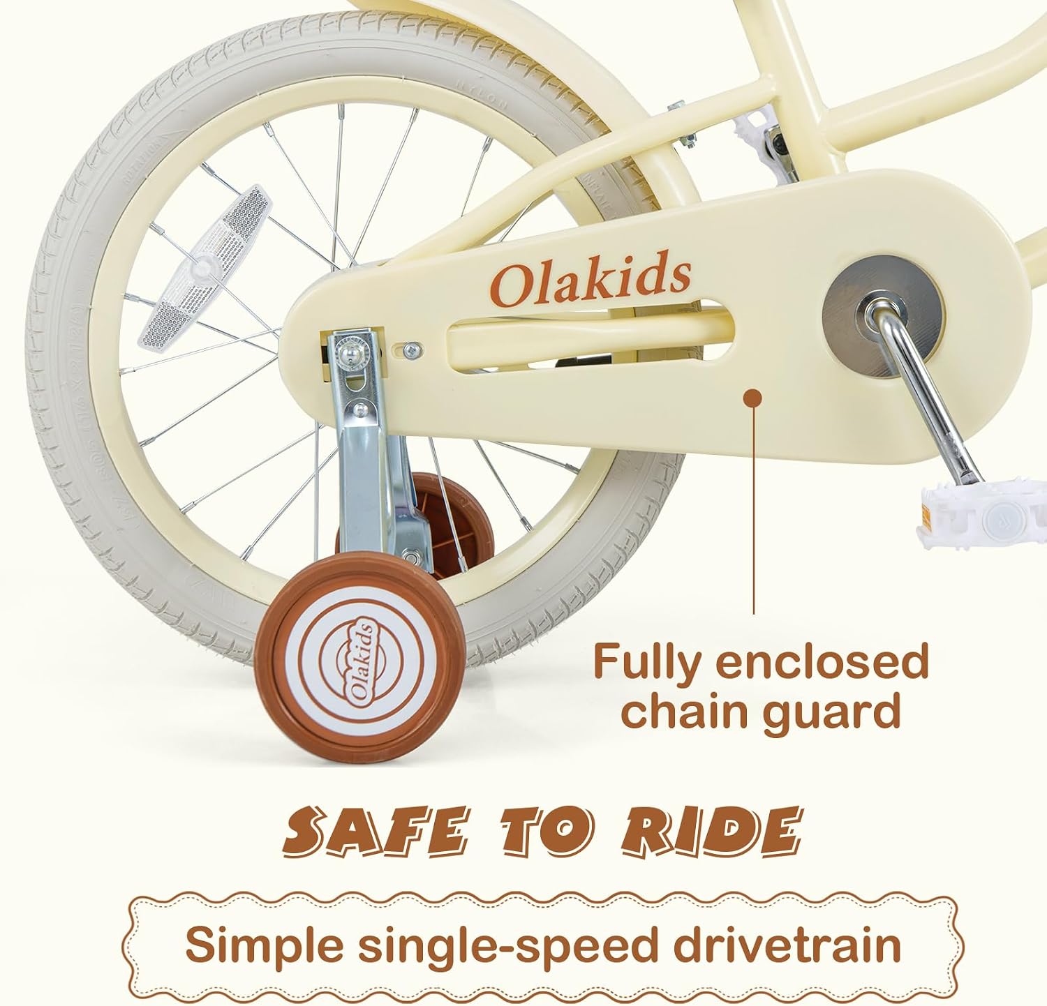 Olakids Kids Bike, 12 14 16 18 Inch Toddlers Bike with Training Wheels Basket Safety Bell Adjustable Seat Handlebar, Children's Bicycle for Girls Boys | Training Wheels, Basket, Safety Bell, Adjustable Seat, Adjustable Handlebar