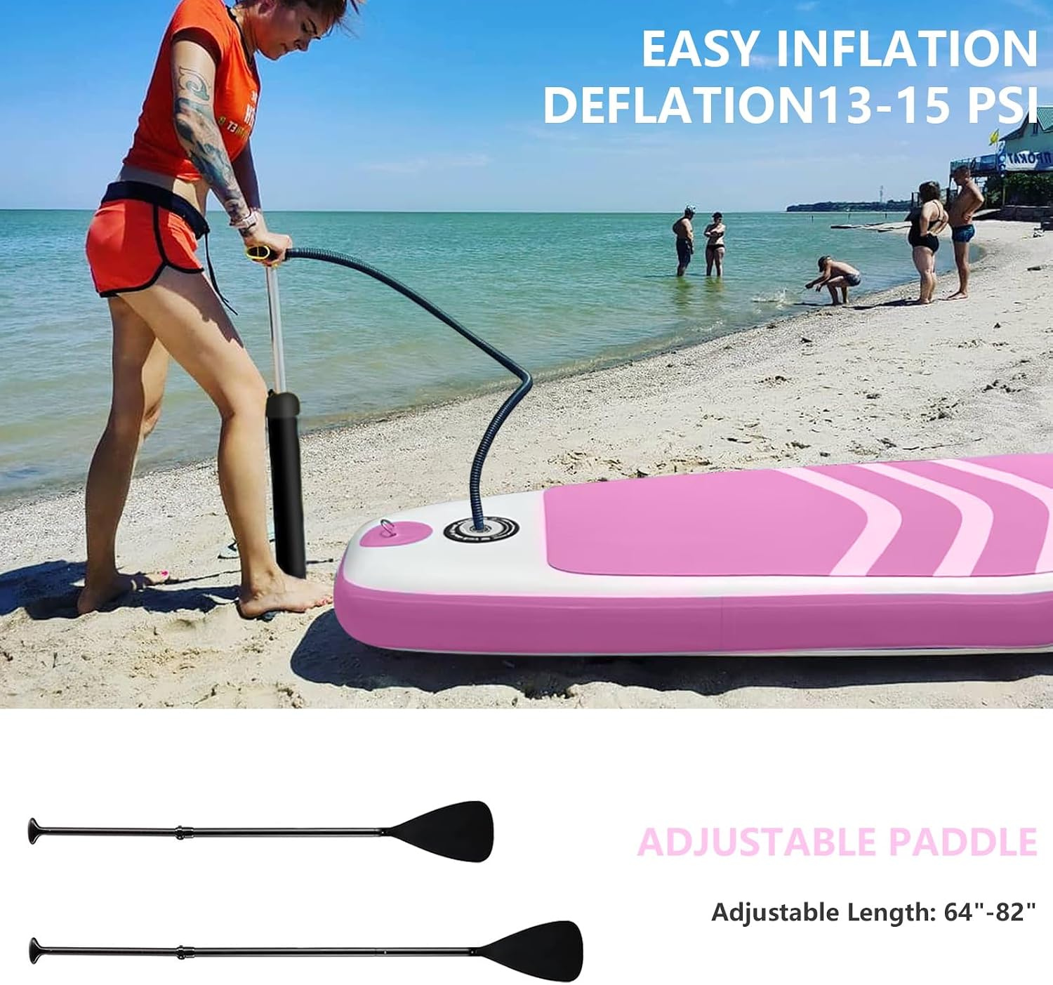 Inflatable Stand Up Paddle Board, 10' SUP with Premium Accessories, Yoga Board for Youth & Adult