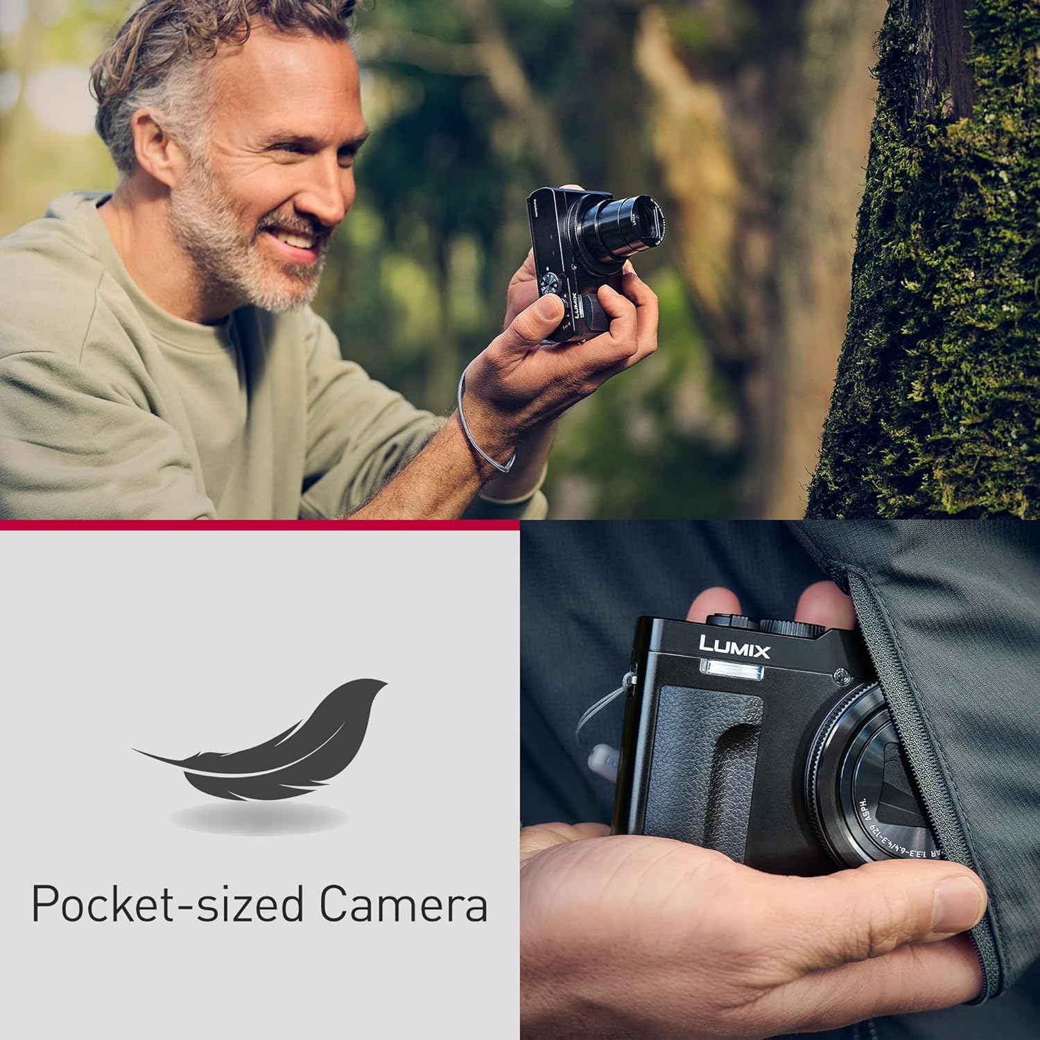 Panasonic LUMIX ZS99 Point and Shoot Camera, Compact Camera for Travel with 30x Zoom with 24-720mm Zoom Lens, and 4K Video/Photo, Great for Travel and Concerts, DC-ZS99 + Case + 64GB SD Card (Black)
