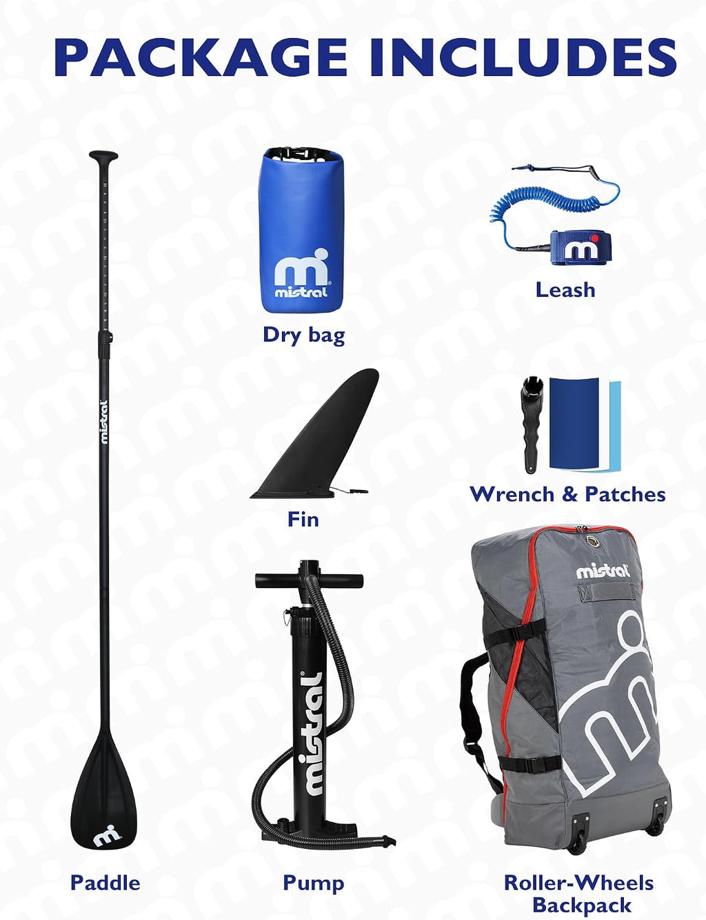 Mistral Stand Up Inflatable Paddle Board Racing & Touring Board 13'2'/ 14' Race Board, Backpack with Wheels, Durable ISUP for Youth & Adult, w/Premium SUP Accessories