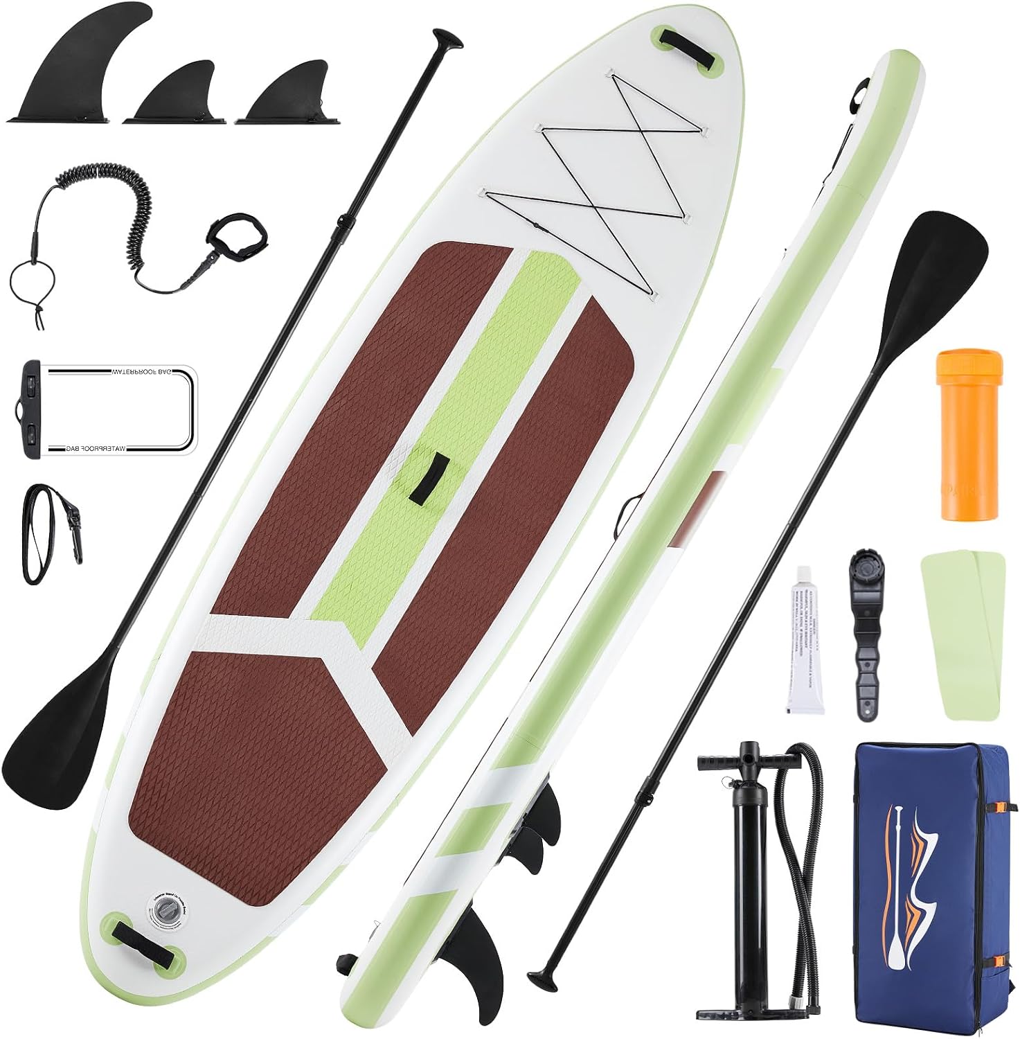 DUMOS Inflatable Stand Up Paddle Board, 10.5'×33'' Paddle Boards with Non-Slip Deck, Durable Advanced Material and Complete SUP Accessories for All Skill Levels
