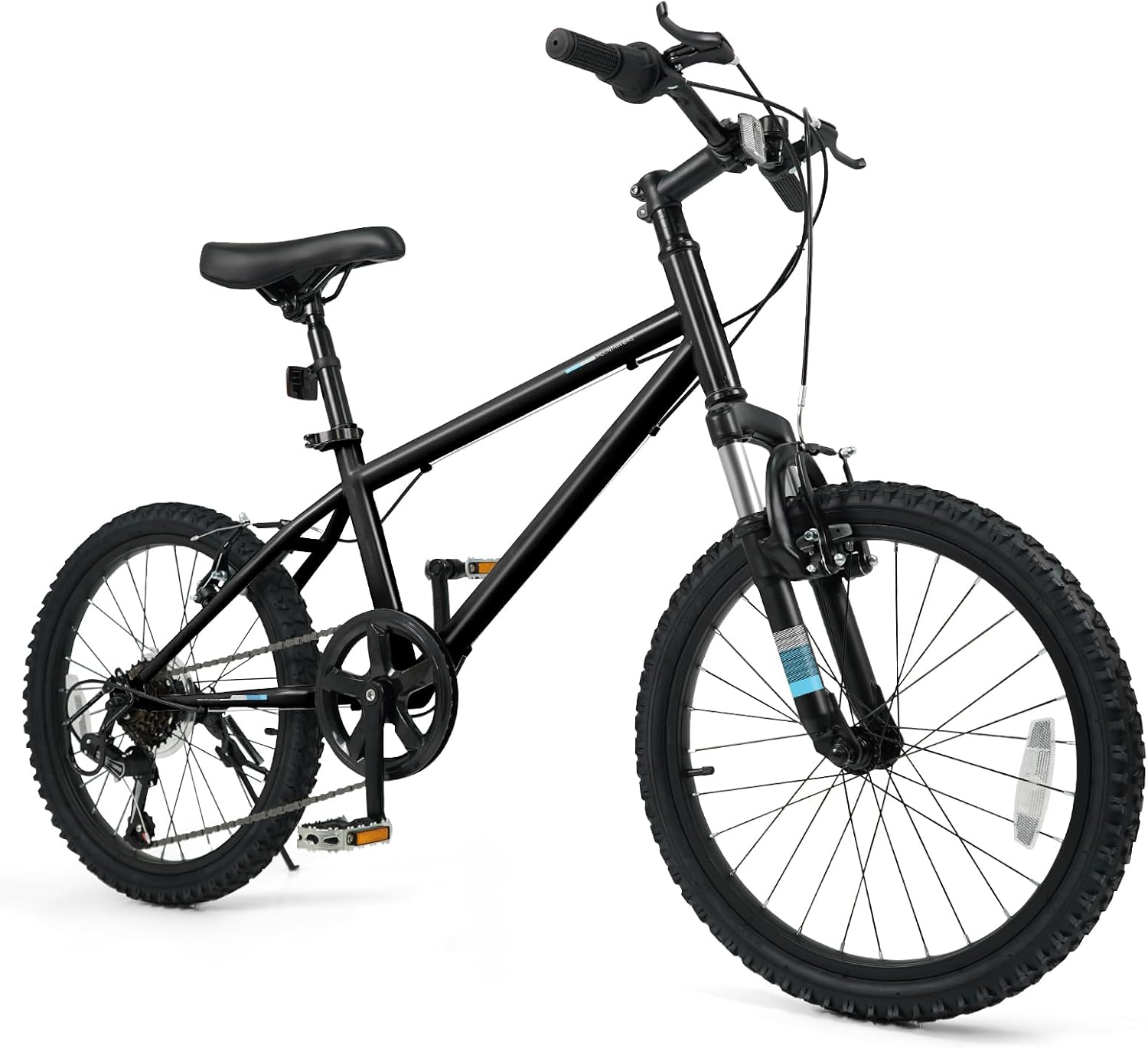 Goplus Mountain Bike, 20/24 Inch Kids Bicycle w/ 6-Speed Drivetrain, Suspension Fork, Dual Brakes, Adjustable Seat, Outdoor Cycling Children City Bike for Boys Girls