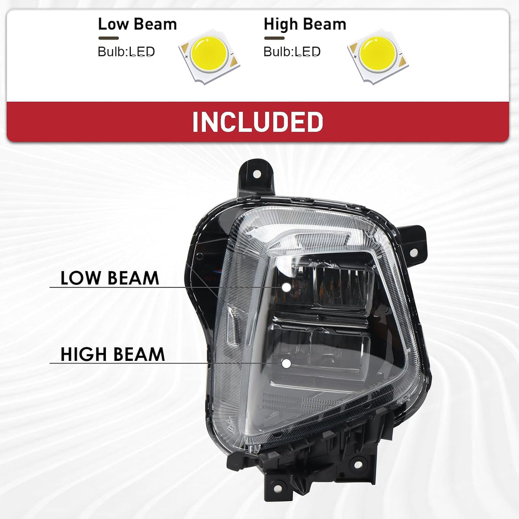 LED Headlight Assembly Compatible with 2022-2026 Hyundai Tucson SE/SEL Models Right Passenger Side 92102-CW150 92102-CW650 HY2503250