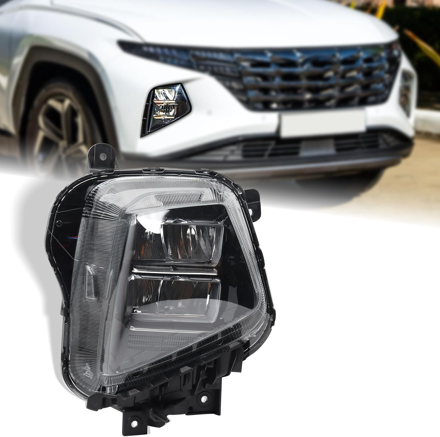 LED Headlight Assembly Compatible with 2022-2026 Hyundai Tucson SE/SEL Models Right Passenger Side 92102-CW150 92102-CW650 HY2503250