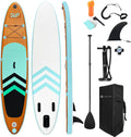 Inflatable Stand Up Paddle Board (6 Inches Thick), ISUP Package W/Premium SUP Accessories & Backpack, Non-Slip Deck,Fins, Adjustable Paddle, Leash, Hand Pump,Standing Boat for Youth & Adult