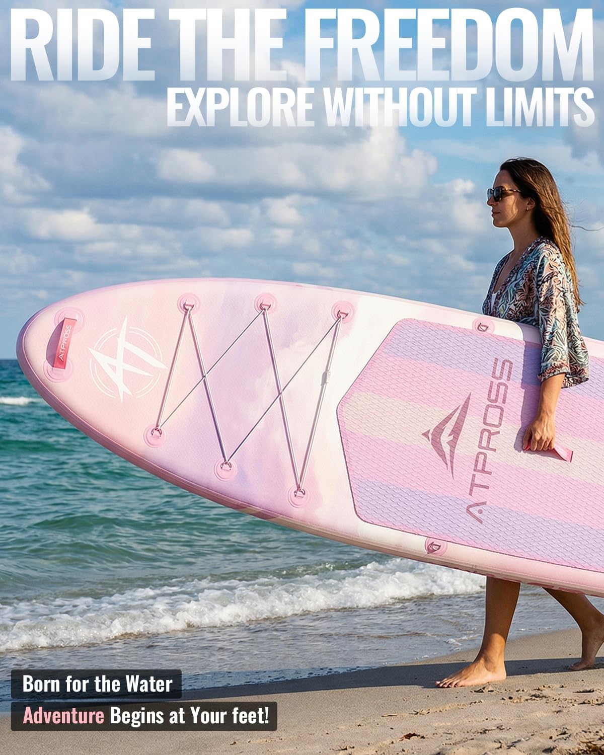 11'6'x35' Inflatable Paddle Board, 450lbs Extra Wide Stand Up Paddleboard for Adults with Premium SUP Accessories Kit & Backpack, Blow Up Kayak Non-Slip Stable Deck Boat for Yoga Fishing Surf