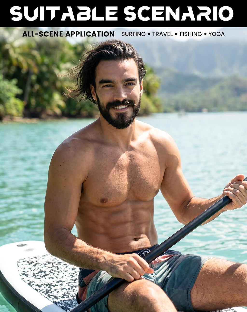 FEATH-R-LITE Inflatable Ultra-Light 10'×30''/10'6''×33'' Stand Up Paddle Board for All Skill Levels with Premium SUP Paddleboard Accessories,Non-Slip Comfort Deck for Youth & Adults