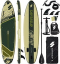 Inflatable Stand Up Paddle Board with SUP Accessories, Anti-Slip EVA Deck, 10'6'/11' Wide Stance Board, Sup Board for Adults & Youth of All Skill Levels Backpack