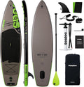 Inflatable Stand Up Paddle Board Includes Paddle, Dual Action Pump, and Accessories 11ft Lightweight iSUP, 33'*6' Wide Stable Design, Anti-Slip EVA Deck, Paddle Board for Adults