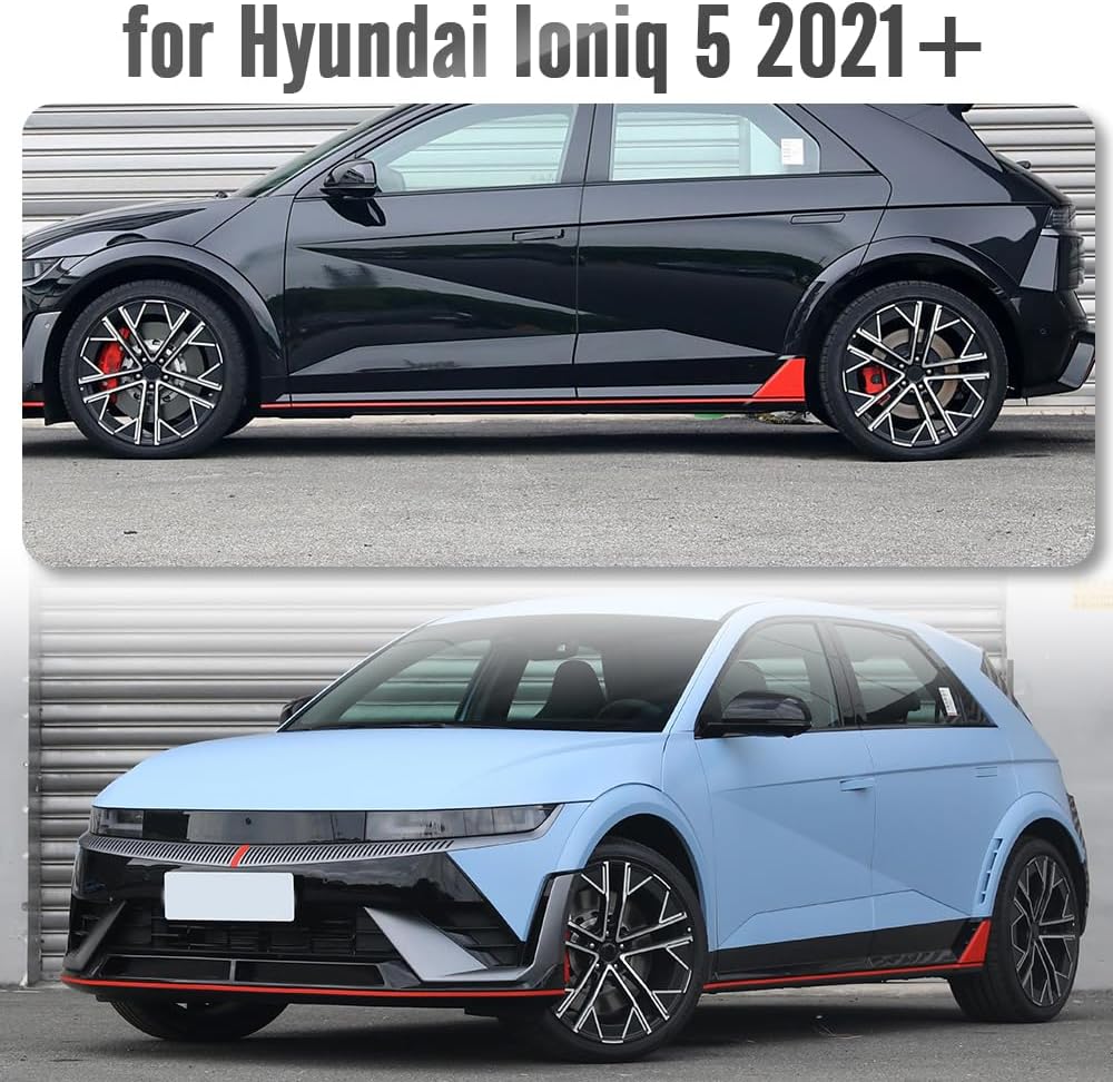 Dry Carbon Fiber Side Skirt Replacement for Hyundai Ioniq 5 NE N Line SE SEL XRT Limited 2022 2023 2024 2025 Aftermarket Rocker Panel Guard (Matte Carbon)