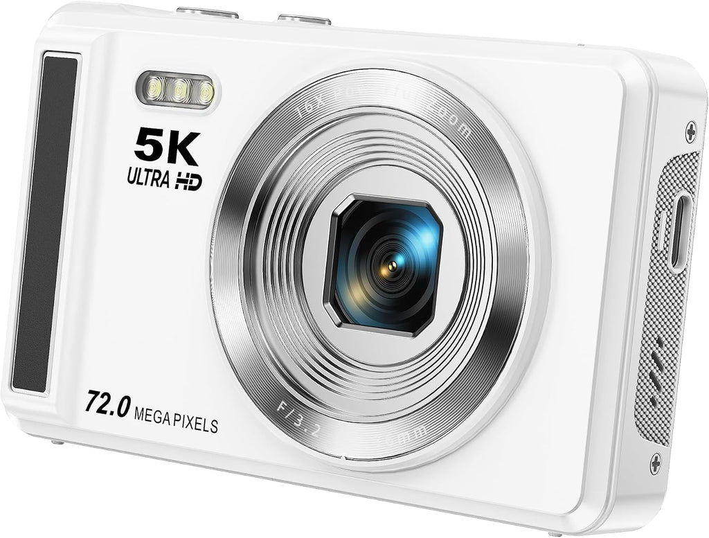 5K Digital Camera - 72MP UHD Digital Cameras for Photography - Autofocus Point and Shoot Small Camera with Flash for Kids - 2.8 Inch Screen Compact Portable Vlogging Camara with 16X Zoom, 32GB SD Card
