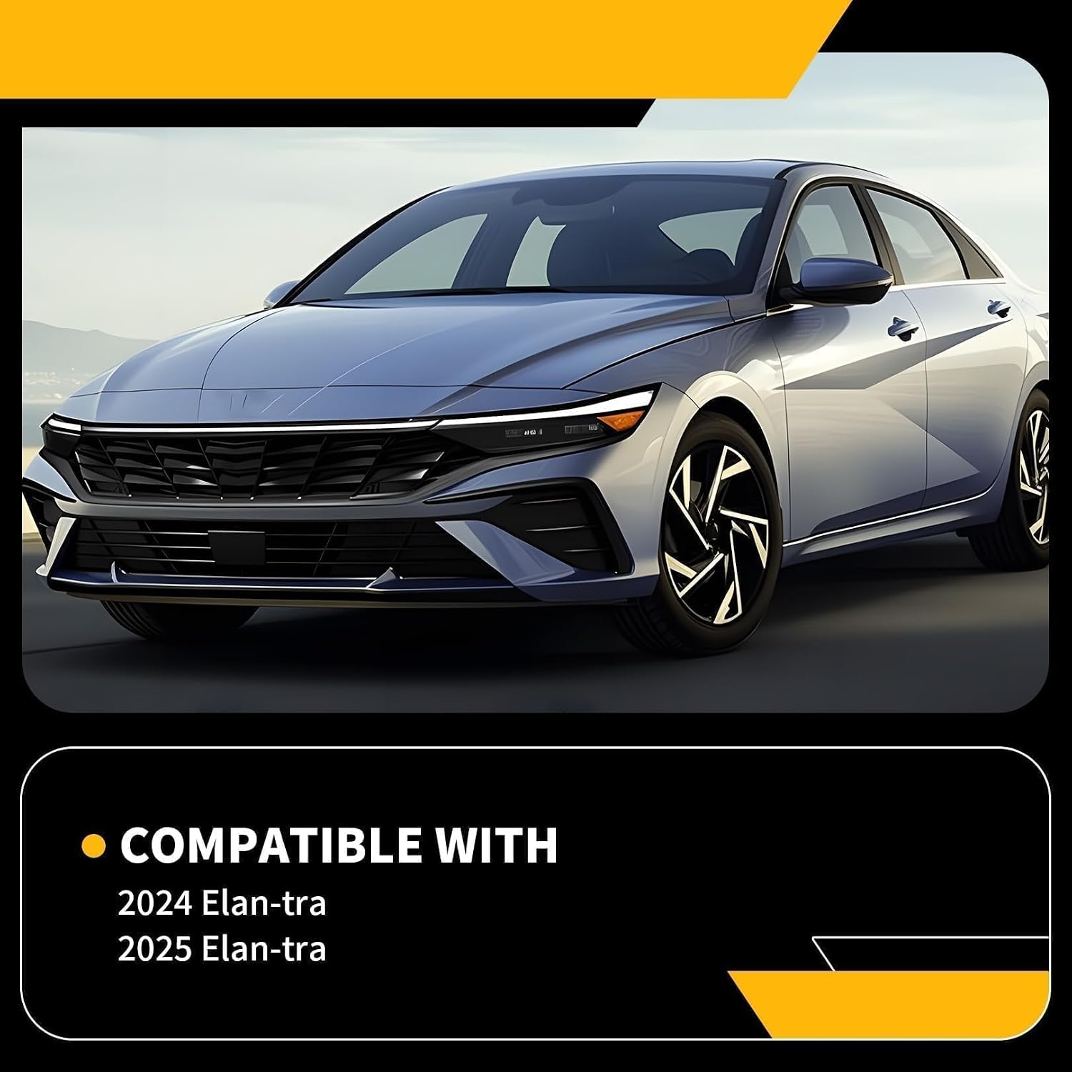 Left Headlight Assembly W/Module Compatible with Elan-tra SE SEL N Line GLS Preferred Luxury Limited 2024-2025 Headlamp Driver Side Front Light 92101AA740