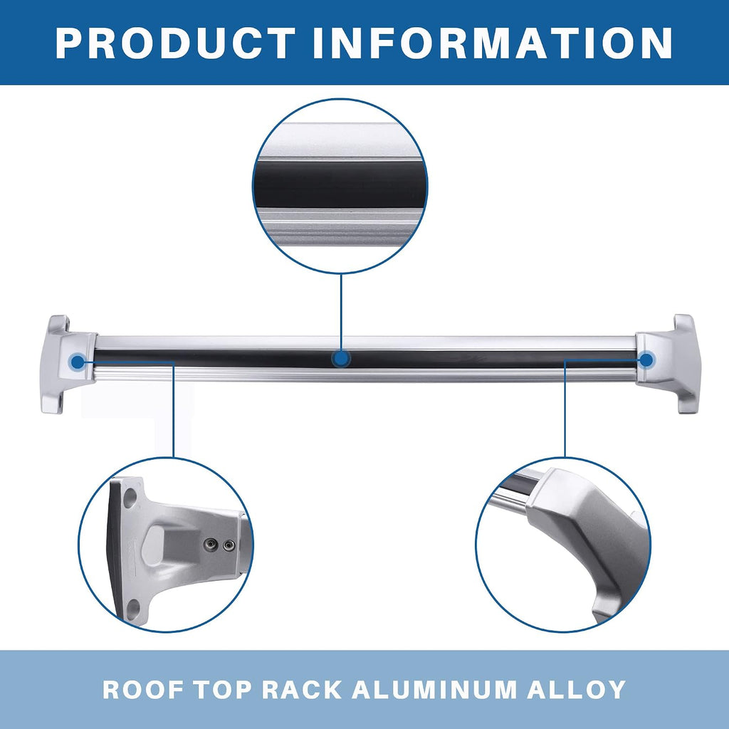 300Lbs Roof Rack Crossbars Compatible with Cadillac XT5 2017 2018 2019 2020 2021 2022 2023 2024 2025 2026, Aluminum Cross Bar for Rooftop Cargo Carrier Luggage Kayak Bicycles Snowboard