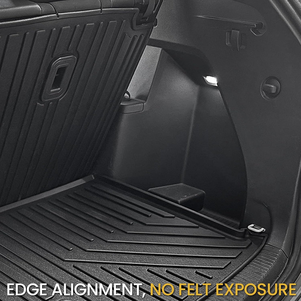 Floor Mats Set for 2018-2025 2026 Volkswagen VW Atlas 7 Seats Bench Seating Car Mat Accessories(Not Fit Cross Sport), All Weather TPE Cargo Liner Trunk Mat(Floor Mats+2-in-1 Cargo Mat)