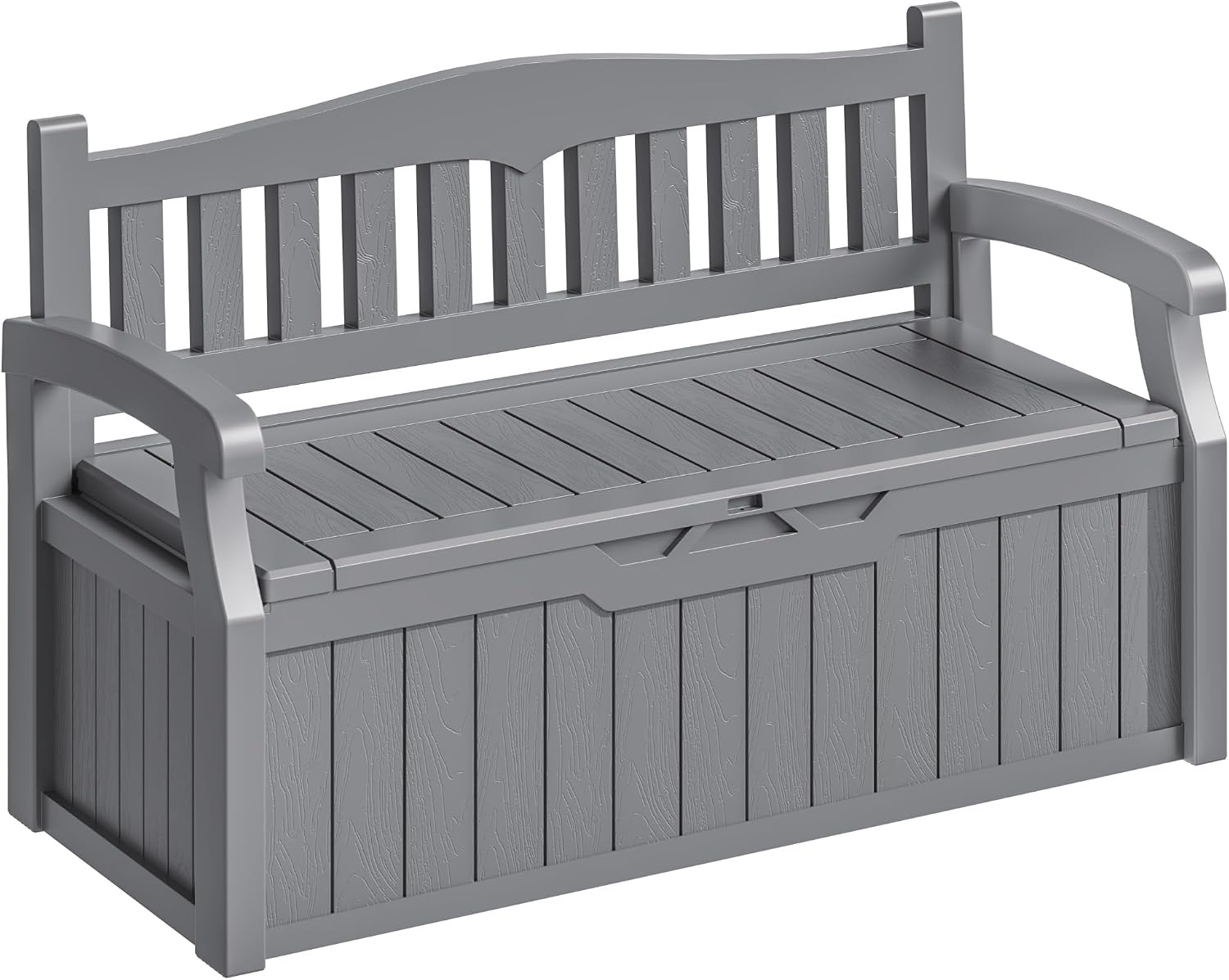 Homall 75 Gallon Outdoor Storage Benches Lockable Deck Box with Waterproof and UV Resistant, Waterproof Storage Box for Patio Furniture, Tools, Cushions (Grey)