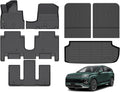 ANBINGO® Floor Mats & Seatback Cargo Liner for 2026 ioniq 9 6 Seats, (Slide The Front Center Console Back) Performance Limited/Calligraphy/Calligraphy Design, (50/50 Seatback Velcro Tape Fixed)