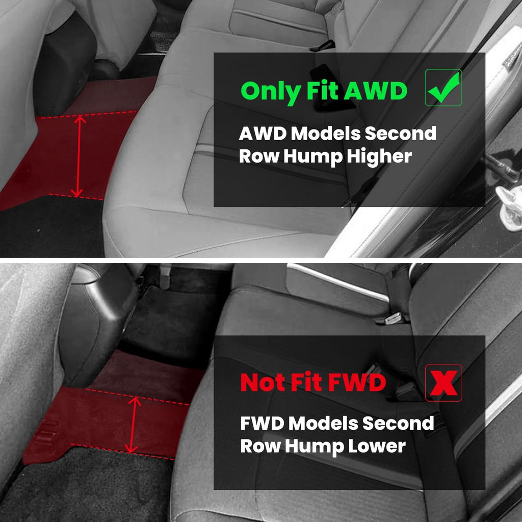 LASFIT Floor Mats & Cargo Mat for Hyundai Sonata 2020-2026 (Only Fit AWD & Gas) / Kia K5 2021-2025 (Only Fit AWD, Not for FWD) Custom Fit TPE All Weather Floor Liners Car Mats Accessories