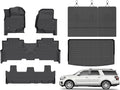 for Ford Expedition MAX Floor Mats 2024 2023 2022 2021(8 Seater),Car Mats for Ford Expedition MAX(Bench Seat) All Weather Floor Mats Cargo Floor Liner Accessories 2021-2025