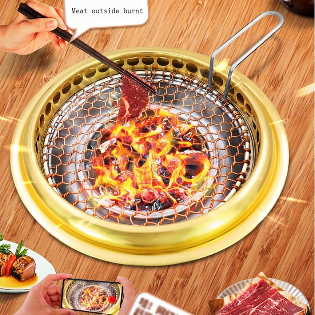 BBQ Barbeque Barbecue Grill,Korean Charcoal Grill,Smoke Exhaust Grill Equipment,Phnom Penh Commercial Barbecue Grill,5 Styles (Color : A)