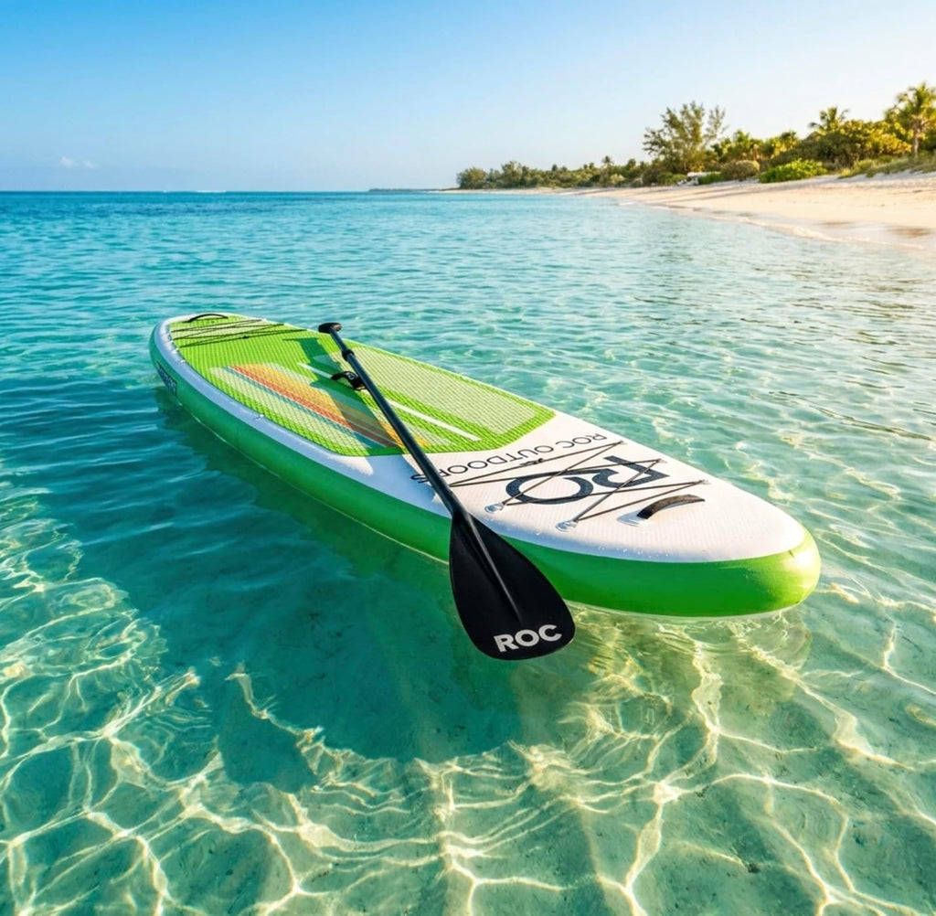 Roc Inflatable Stand Up Paddle Board 10' 6' with Premium SUP Paddle Board Accessories, Wide Stable Design, Non-Slip Comfort Deck for Youth & Adults
