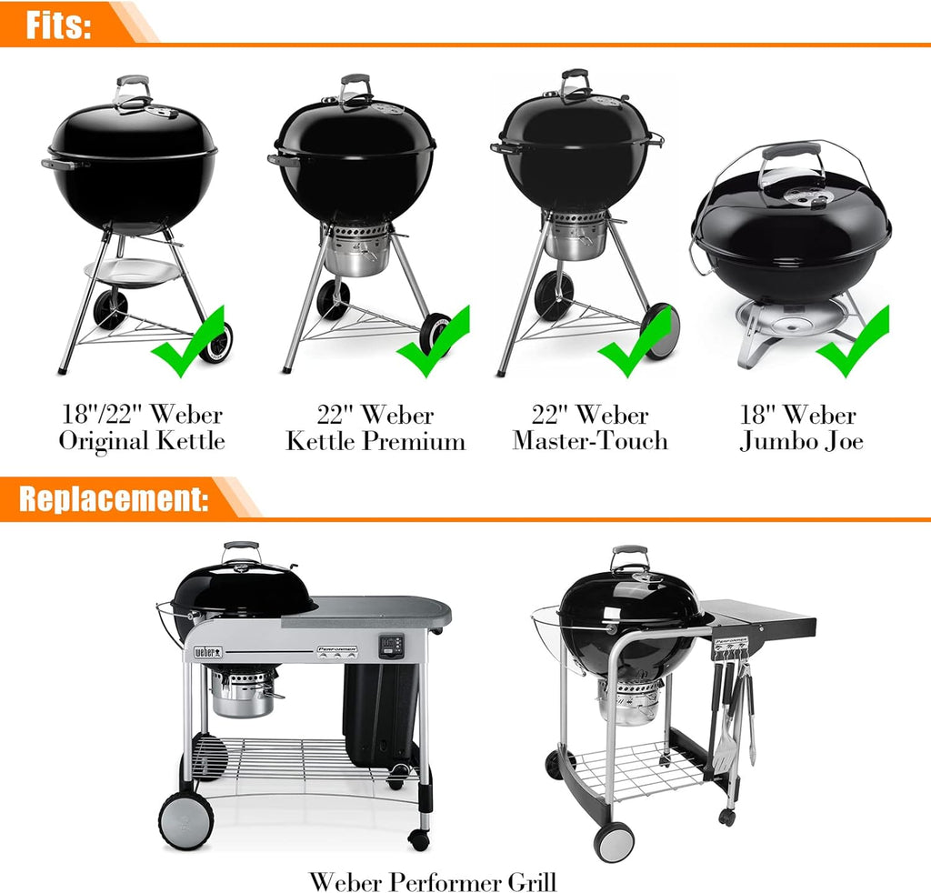 Grill Table for Weber 18' & 22' Original Kettle,Kettle Grill Cart,Outdoor Prep Table for Weber Original Kettle,Jumbo Joe,Master-Touch Charcoal Grill,Performer Charcoal Grill Accessories