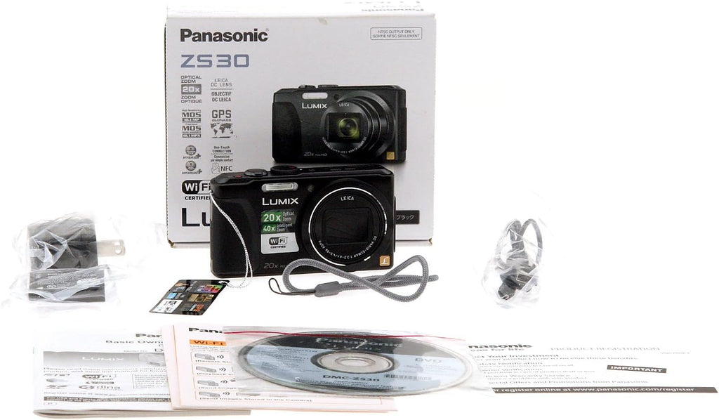 Panasonic DMC-ZS30K Lumix DMC-ZS30 Digital Camera, Compact (Black)