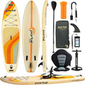PORTAL SUP Inflatable Paddle Board for Adults 10'6'' Stand Up Paddleboard,Non-Slip Deck Blow up Paddle Boards with Adjustable Paddle, Carry Bag, and Repair Kit (Modern with Seat)