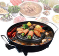 Electric Hot Pot & Grill Combo - Non-Stick Soup Pot & Korean BBQ for 2-4, Easy to Clean, Perfect for Family Gatherings, Medium Size Kitchen Essential