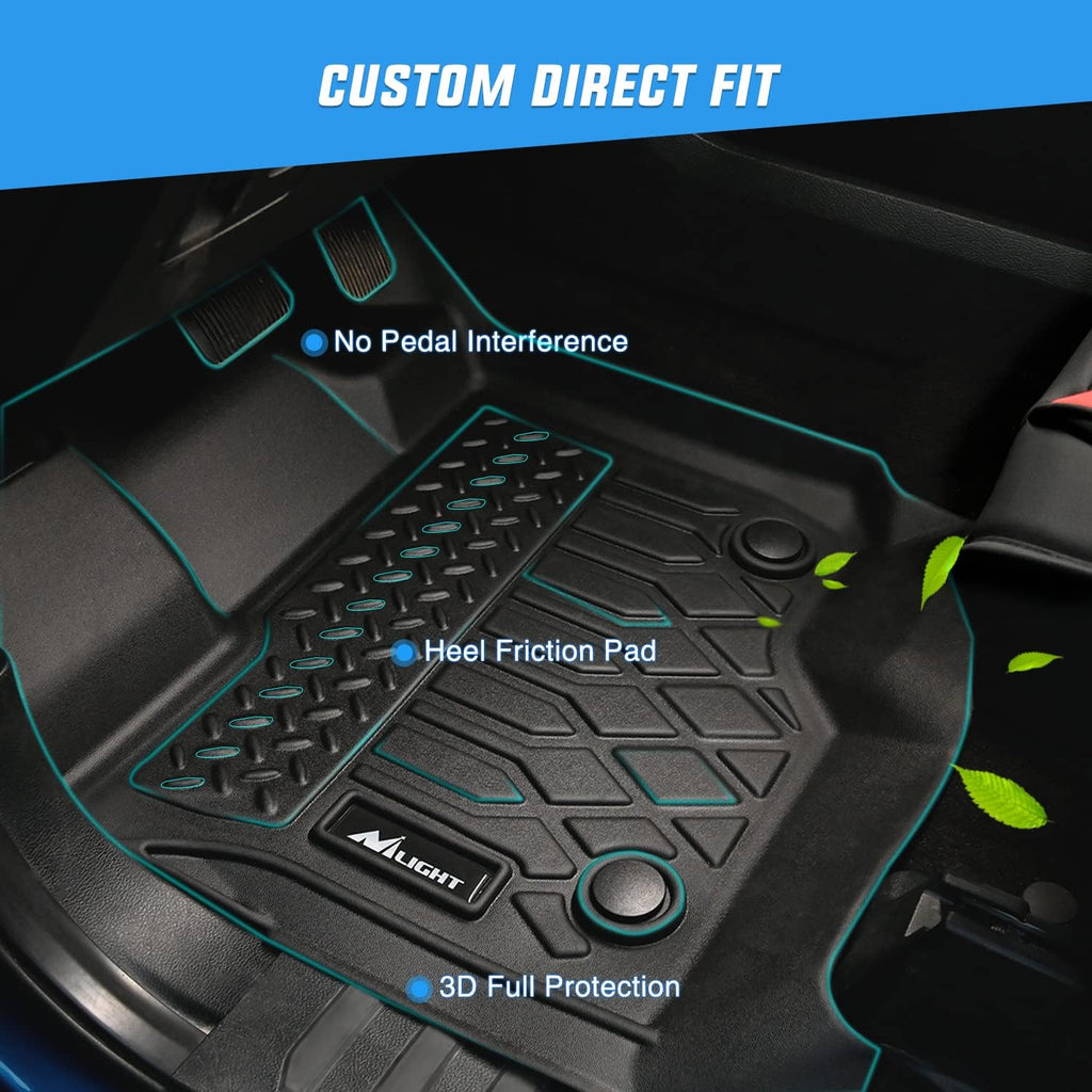 Nilight Floor Mats for Rivian R1S 2022 2023 2024 2025 (7 Seats Only) All Weather Custom Fit Heavy Duty Floor Liners