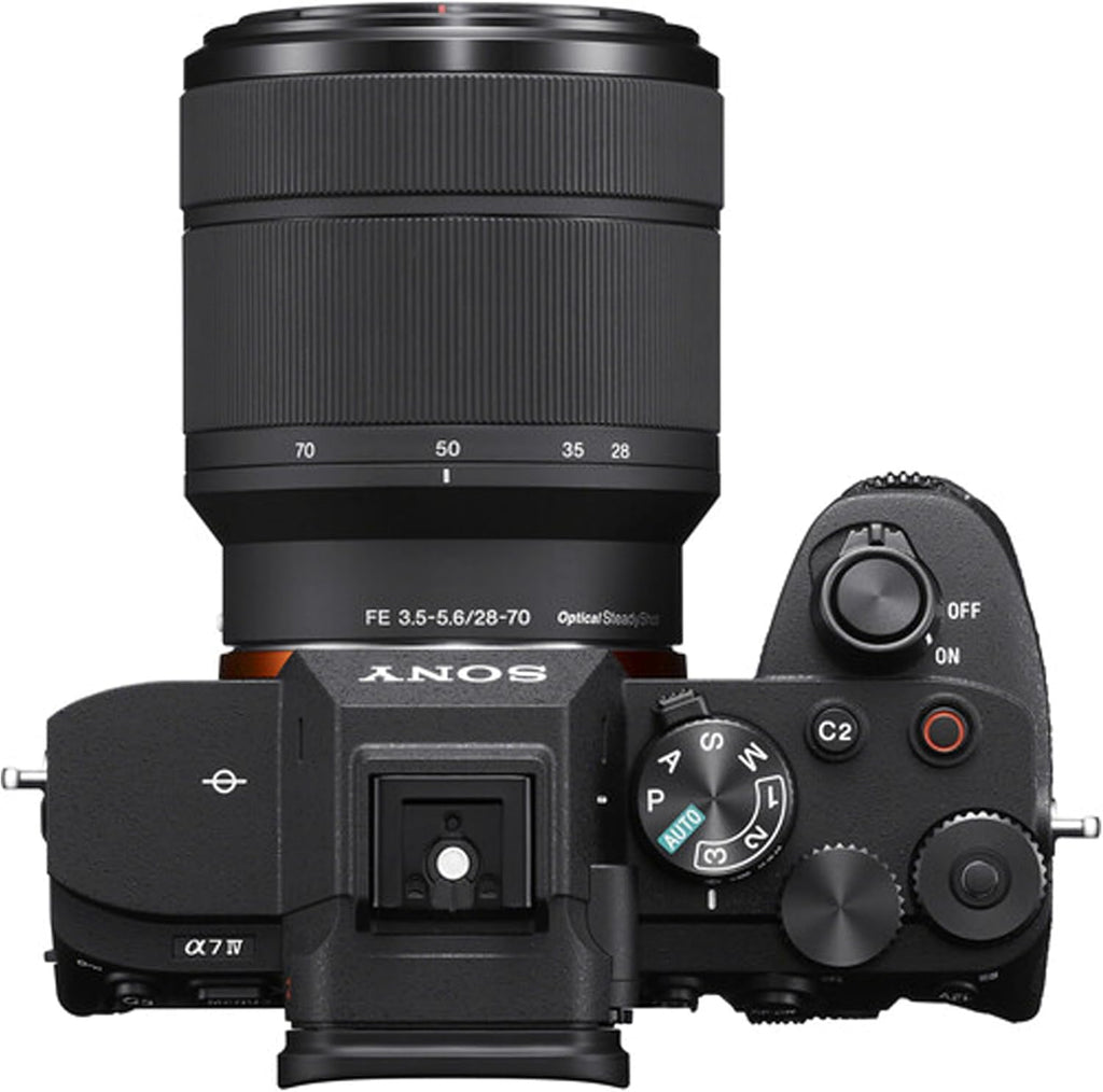 Sony A7 IV Mirrorless Digital Camera 24MP w/ 28-70mM Lens, 128GB Extreme Memory, TTL Pro Flash, Filters, Lenses, Case Tripod, Grip, and More – Pro Photo Bundle (40pc Bundle)