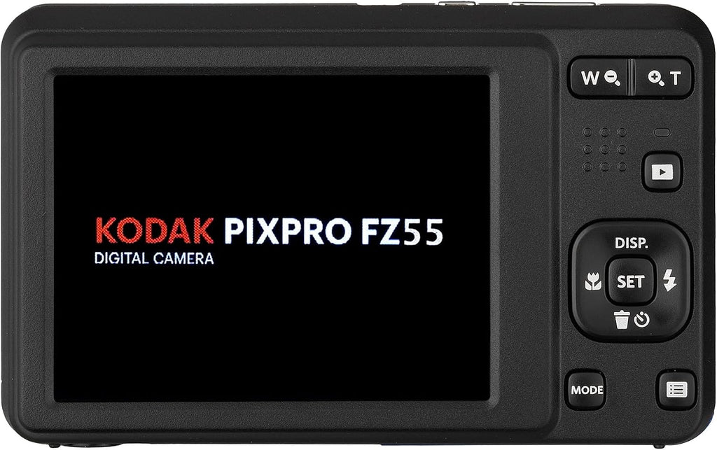 Kodak Pixpro FZ55 Digital Camera (Blue) Bundle Including: 128 GB Memory Card, Rechargeable Battery, Battery Charger, Flexible Tripod, Card Reader, Card Wallet, Hand Strap, Full Cleaning Kit