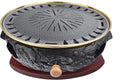 BBQ Barbeque Barbecue Grill, BBQ, Top Korean Smokeless Charcoal Dragon Pattern Cast Iron Grill, Stainless Steel Striped Plate, 18 Styles (Color : Q)